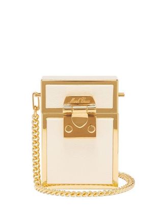 Mark Cross + Nicole Leather and Gold Plated Cross Body Bag