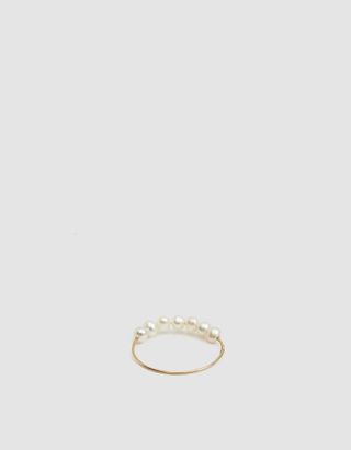 Saskia Diez + Gold Pearl Ring