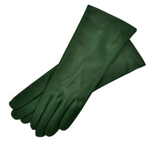 1861 Glove Manufactory + Marsala Minimalist Leather Gloves in Olive Green Nappa Leather