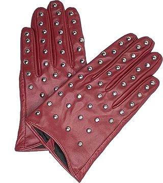 Woke Creations + Stylish Short Studded Leather Gloves