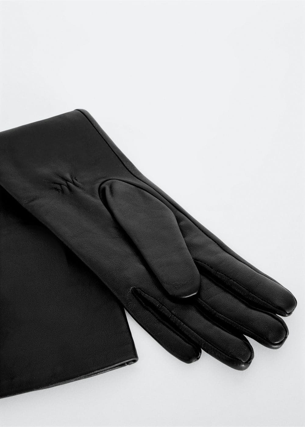 Women’s Real Leather Elbow-Length Gloves With Zipper – Italy Lambskin, Wool Lining