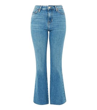 Topshop + Mid Blue Dree Cropped Jeans