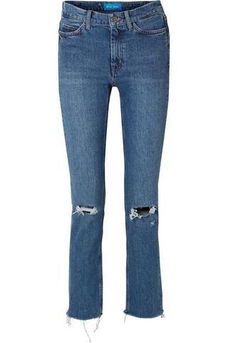 M.i.h Jeans + Daily Frayed High-rise Straight-leg Jeans