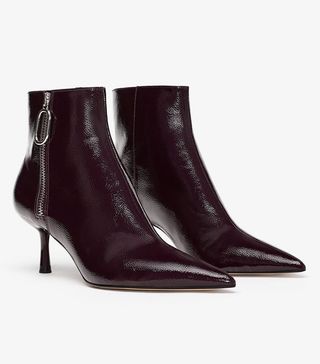 Zara + Patent Ankle Boots