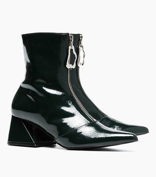 Yuul Yie + Green 60 Zipped Patent Leather Ankle Boots