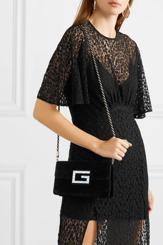 Gucci + Broadway Crystal Embellished Shoulder Bag