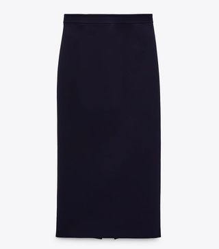 Zara + Straight Skirt With Slit