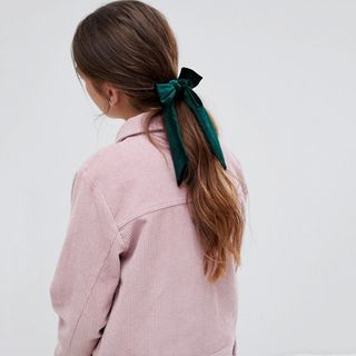 ASOS + Green Velvet Hair Bow