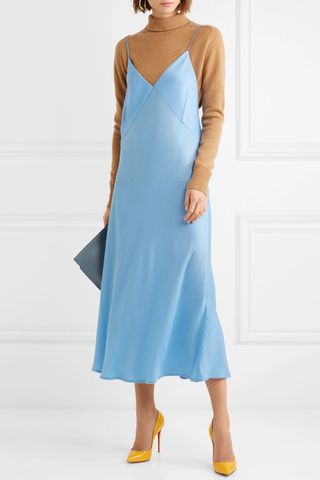 Victoria Beckham + Satin-Crepe Midi Dress