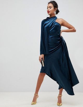 ASOS Edition + Asymmetric Drape Dress