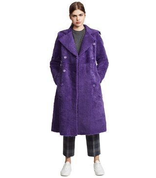 Anne Vest + Edit Trench Shearling Coat