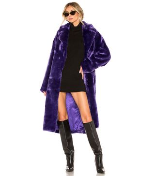 Tibi + Luxe Faux Fur Oversized Coat