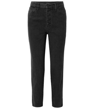 J Brand + Heather Cropped High-rise Straight-Leg Jeans