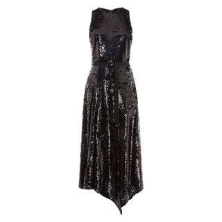 Karen Millen + Sequin Belted Midi Dress