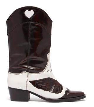Ganni + Marlyn Western Leather Boots