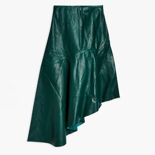Topshop + Leather Asymmetric Skirt