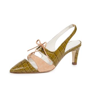 Trademark + Anita Croc Embossed Slingback Pumps