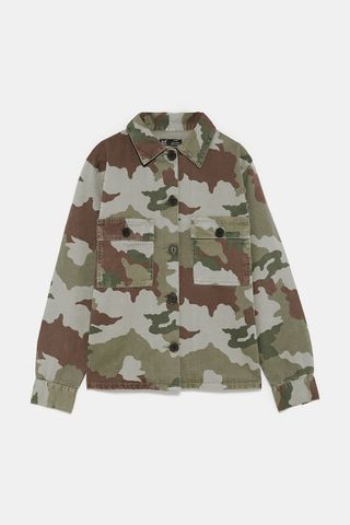 Zara + Camouflage Overshirt