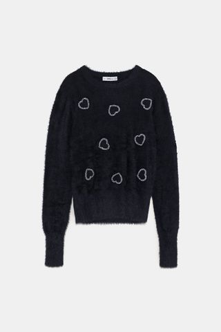 Zara + Gemstone Beaded Sweater