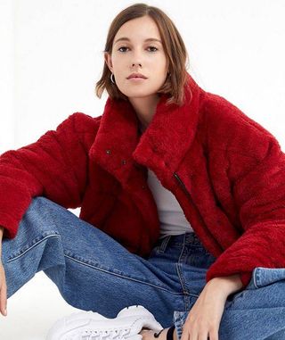Urban Outfitters + UO Cropped Teddy Jacket