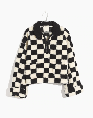 Madewell + Sherpa Popover in Checkerboard