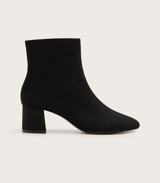 Mango + Suede Leather Ankle Boots