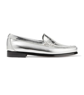 Re/Done + Weejuns The Whitney Metallic Leather Loafers