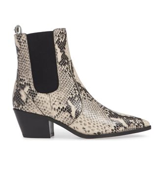 Paige + Willa Chelsea Booties in Roccia Snake Print