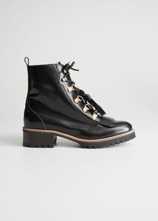 & Other Stories + Tassel Lace-Up Boots