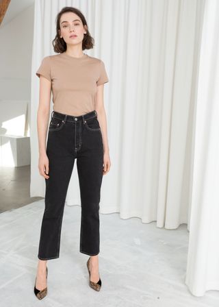 & Other Stories + Cropped High-Rise Straight Jeans