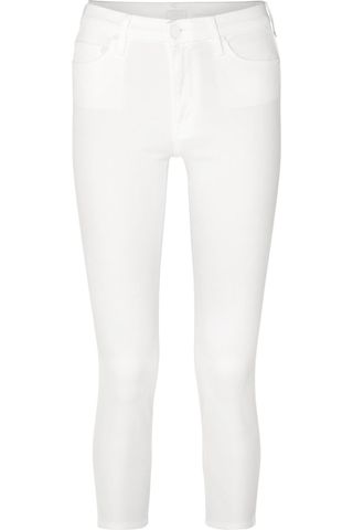 Mother + The Looker Cropped High-Rise Skinny Jeans