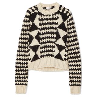 Saint Laurent + Cable-Knit Wool-Blend Sweater