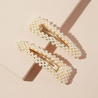 Anthropologie + Set of Two Faux Pearl Hair Slides