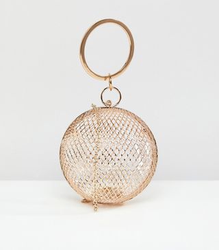 ASOS Design + Cage Sphere Clutch Bag