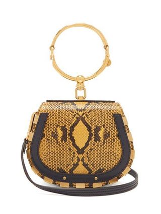 Chloé + Nile Small Leather and Suede Cross Body Bag