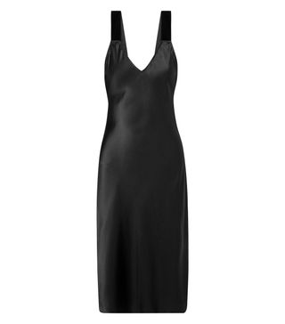 Cami NYC + The Miki Velvet-Trimmed Silk-Charmeuse Dress