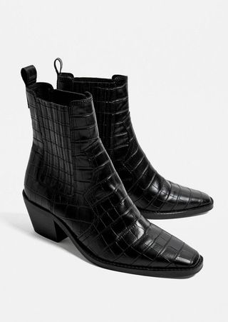 Urban Outfitters + Vita Faux Leather Croc Western Boot