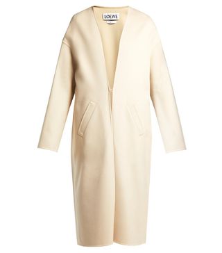 Loewe + Collarless V-Neck Coat