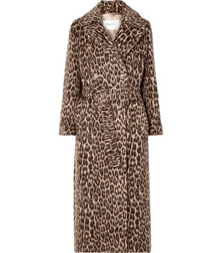 Max Mara + Fiacre Leopard-Print Wool-Blend Trench Coat