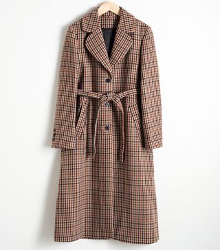 & Other Stories + A-Line Wool Blend Belted Coat