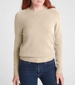 Gap + Crewneck Pullover Sweater in Cashmere
