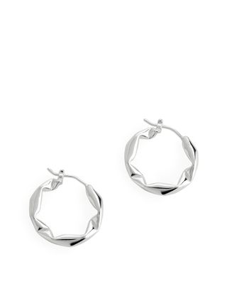 Arket + Small Silver-Plated Hoop Earrings