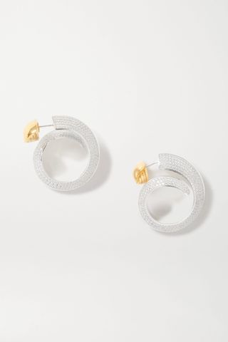Bottega Veneta + Silve-Tone Crystal Earrings