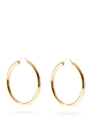 Theodora Warre + Large Gold-Plated Hoop Earrings
