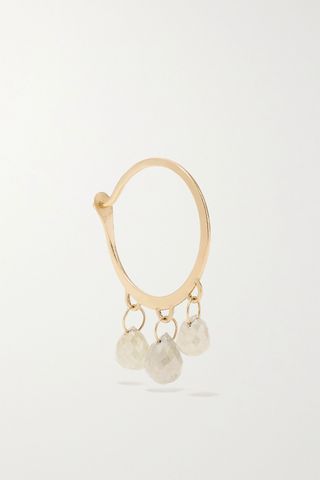 Melissa Joy Manning + 14-Karat Gold Diamond Hoop Earring