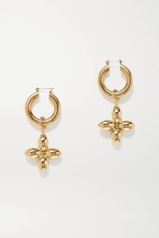 Laura Lombardi + Santina Gold-Plated Hoop Earrings