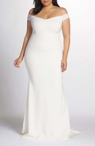 Noel and Jean by Katie May + Alpha Off the Shoulder Trumpet Gown