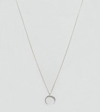 DesignB London + Sterling Silver Crescent Necklace