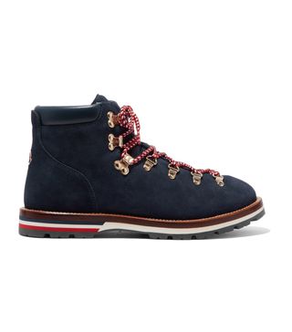 Moncler + Blanche Shearling-Lined Suede Ankle Boots