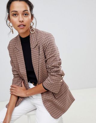 Oasis + Heritage Check Blazer in Check